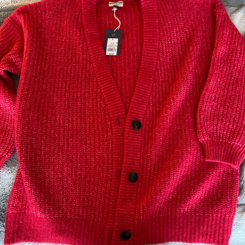 red cardigan from target